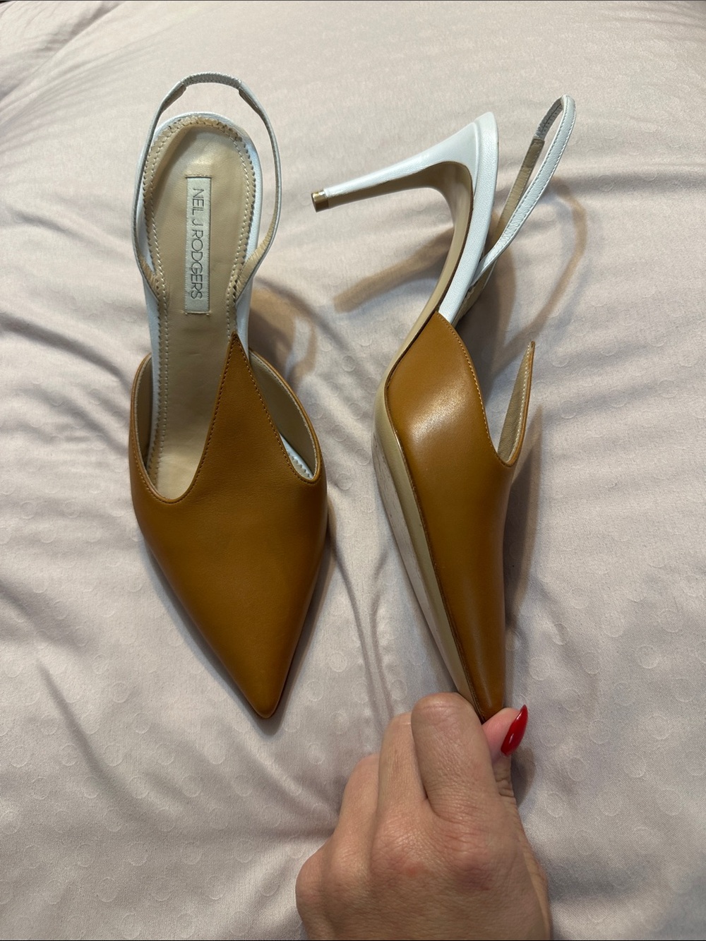 Neil J. Rodgers “Hannah” Pointed Slingback Heels sz:37